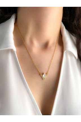 گردنبند استیل ( فولاد ) طلائی زنانه استیل (فولاد) DEMOKAN - کد 875669642