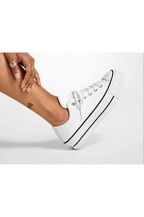 کفش اسنیکر سفید زنانه بند دار Big Sole Step - کد 875690751
