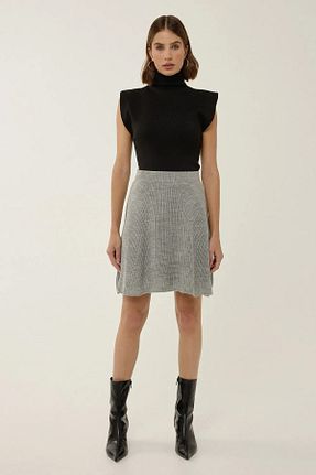 دامن طوسی زنانه پارچه Hiccup - کد 875694567