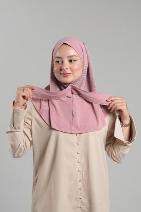 روسری صورتی 100 x 100 HÜRREM BONE - کد 875701550