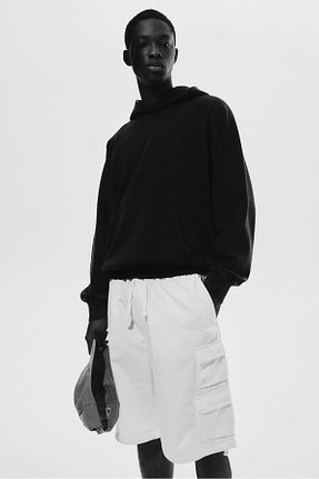 شلوارک و برمودا سفید مردانه پنبه ای H&M - کد 875704344
