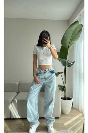 شلوار آبی زنانه پنبه ای Semesia - کد 875699578