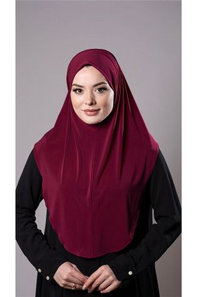 روسری زرشکی ساده HÜRREM BONE - کد 772200669