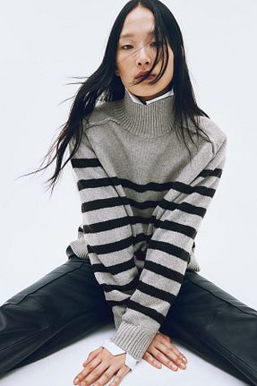 پلیور طوسی زنانه ساده H&M - کد 875704751