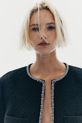 کت بلیزر مشکی زنانه پلی استر H&M - کد 875703812