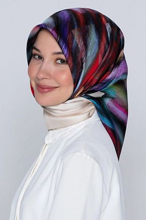 روسری سفید کرپ ساتن ابریشم Armine - کد 868100170
