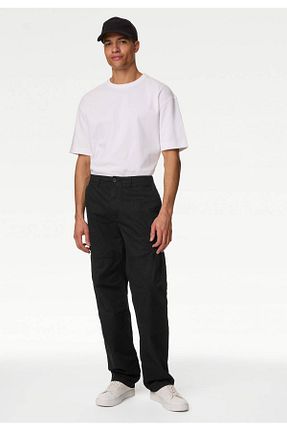 شلوار مشکی مردانه پنبه ای Marks & Spencer - کد 835528082