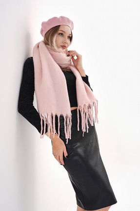 شال گردن صورتی زنانه نخ Ritagarcia - کد 875715219