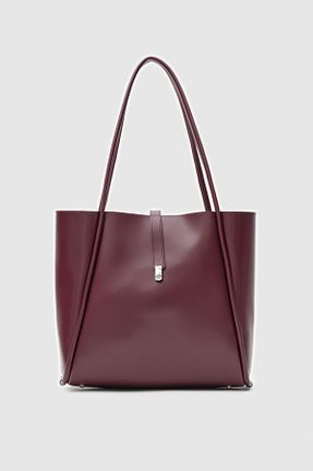 کیف دوشی زرشکی زنانه چرم مصنوعی Shule Bags - کد 875707318