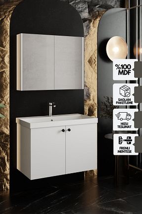ست کمد حمام سفید KAREN BANYO - کد 860984956