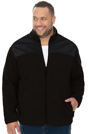 کاپشن سایز بزرگ مشکی مردانه سایز بزرگ Lukitus - کد 791548483