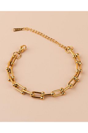 دستبند استیل (فولاد) طلائی استیل ضد زنگ Portakal Esintisi - کد 875727820