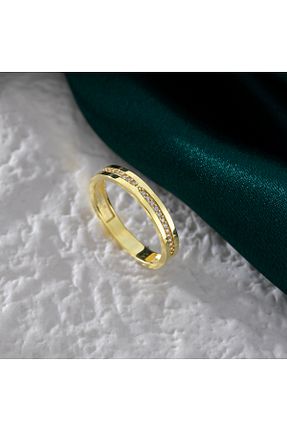 انگشتر نقره زرد زنانه زیرکن Akgül Silver - کد 875738108