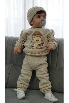 ست نوزادی طوسی بچه گانه اکریلیک Meriç bebe - کد 875771413