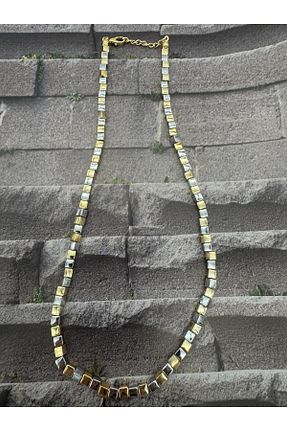 گردنبند استیل ( فولاد ) طلائی استیل (فولاد) CT STONES - کد 875785967