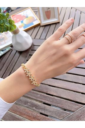 دستبند استیل (فولاد) طلائی زنانه استیل (فولاد) Bimodabu - کد 875793718