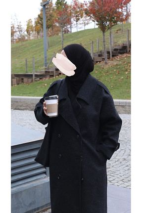 مانتو بلند حجاب مشکی زنانه BARCHA CHİC - کد 875801371
