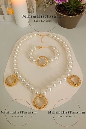 دستبند جواهر طلائی زنانه MinimalistTasarım - کد 837010515