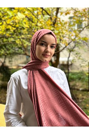 شال صورتی زنانه پنبه ای shalby - کد 872893897