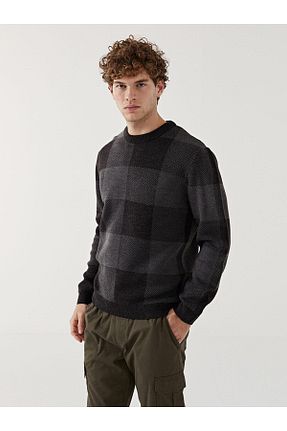 پلیور مشکی مردانه Relaxed LC Waikiki - کد 875806226
