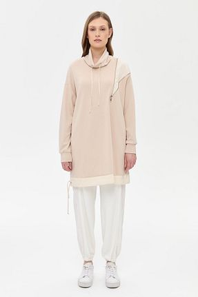 سوئیشرت بژ زنانه ساده accort - کد 875822643