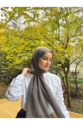 شال طوسی زنانه پنبه ای shalby - کد 875840539