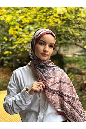 شال زرشکی زنانه Kesik Elyaf shalby - کد 875837273