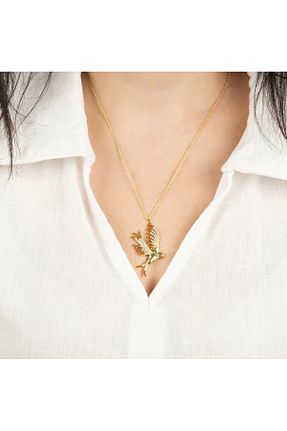 گردنبند نقره نارنجی زنانه 925 عیار ka ra - کد 850768206