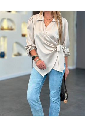 پیراهن رنگی زنانه یقه پیراهنی SHINE STYLE - کد 858433811