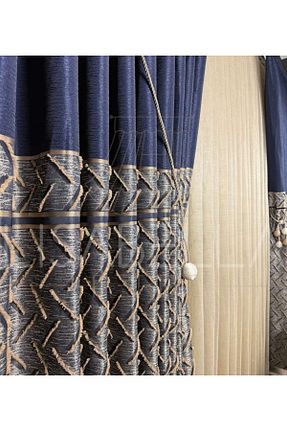 پرده زمینه سرمه ای ساتن LisabellaHome - کد 875895693
