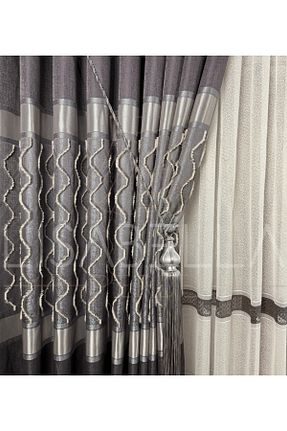 پرده زمینه طوسی ساتن LisabellaHome - کد 875895349