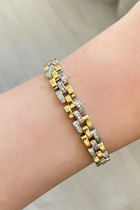 دستبند استیل (فولاد) طلائی زنانه استیل (فولاد) Rummjewelry - کد 875910023