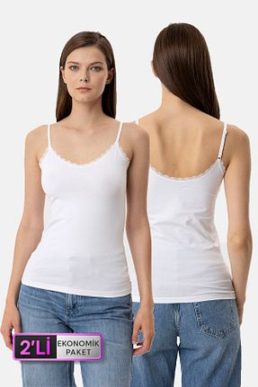 رکابی سفید زنانه پنبه ای Pierre Cardin - کد 850524304