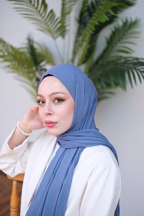 شال آبی زنانه پنبه ای Zenica - کد 875968743