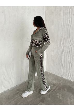 ست بالاتنه و پائین تنه حجاب خاکی زنانه گشاد winmoda - کد 875926833
