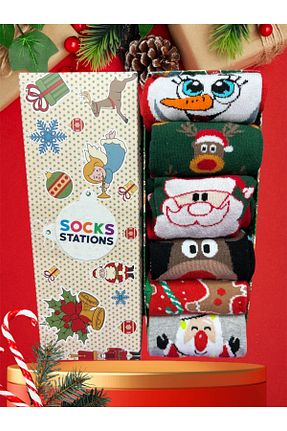 جوراب سفید زنانه پنبه - الاستین Socks Stations - کد 63320277