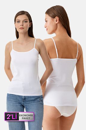رکابی سفید زنانه پنبه ای Pierre Cardin - کد 47315305