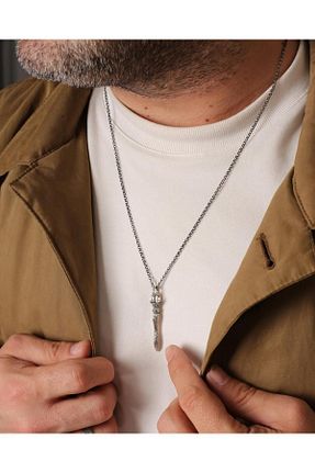 گردنبند نقره مشکی مردانه 925 عیار MEKS JEWELS - کد 875951746