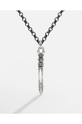 گردنبند نقره مشکی مردانه 925 عیار MEKS JEWELS - کد 875951765