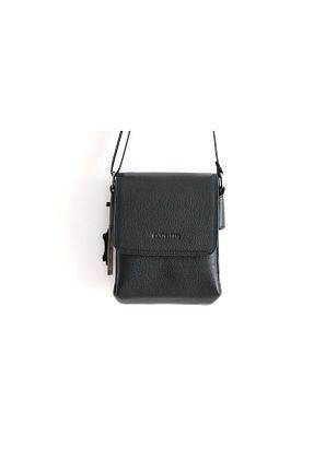 کیف پستچی مشکی مردانه چرم خالص Canpellini - کد 875960213