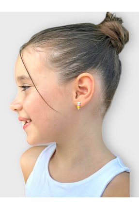 گوشواره نقره رنگی بچه گانه 925 عیار LITTLELUXE - کد 875969244