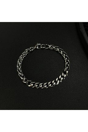دستبند استیل (فولاد) طوسی زنانه استیل ضد زنگ PİGADO - کد 875976927