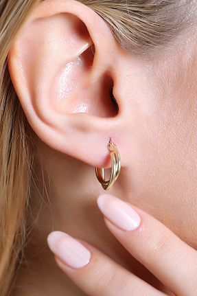 گوشواره طلا زرد زنانه 14 عیار Altınkesesi - کد 344311641