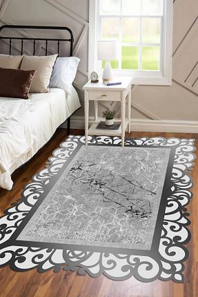 فرش طوسی زیره ضد لغزش Viyana Home - کد 876040157