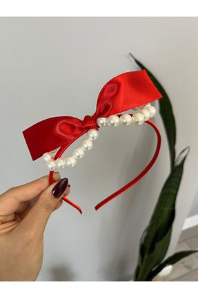 تاج قرمز زنانه مروارید modernist - کد 876142481