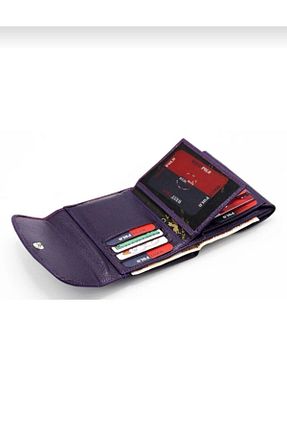 کیف پول بنفش زنانه سایز متوسط Westpolo - کد 876140338