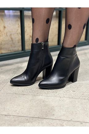 بوت / نیم بوت مشکی زنانه چرم مصنوعی MODA - کد 876142279