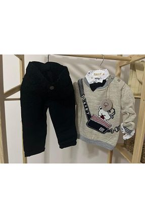 ست بالاتنه و پائین تنه بژ بچه گانه بافت Pampal - کد 876257559