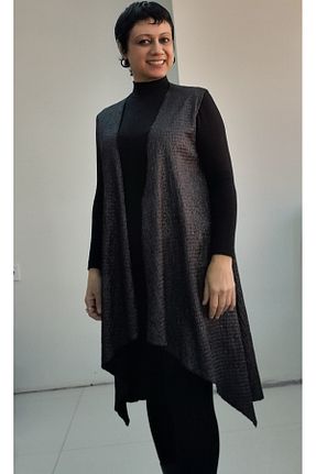 جلیقه سایز بزرگ مشکی زنانه سایز بزرگ Mertcan Butik - کد 876146716