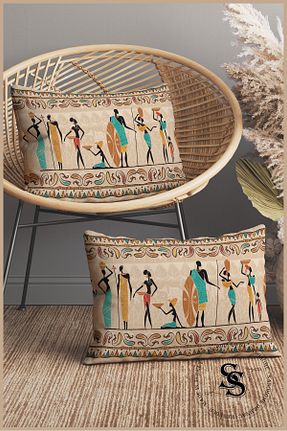 کوسن و روکش کوسن بژ مخمل SasoHome - کد 876190302